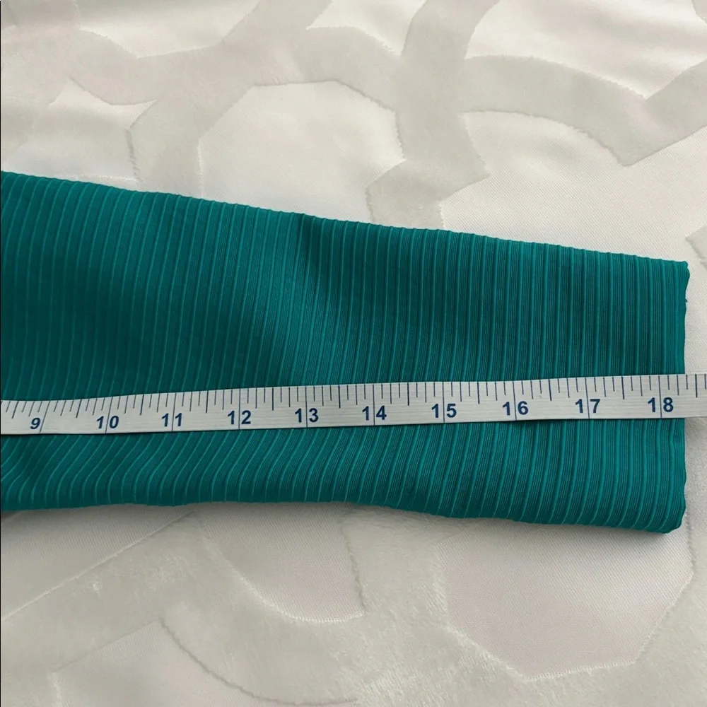 Arthur Doucette Teal Women's Silk Suit, Skirt with Decorative Bow Jacket. Size 6